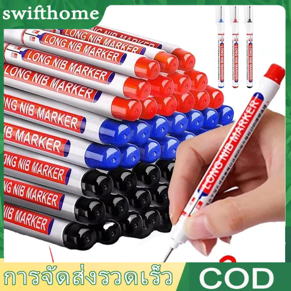 🟢COD🟢ปากกามาร์คเกอร์ พร้อมส่ง ปากกามาร์คเกอร์หัวยาว งานไม้ marking pen