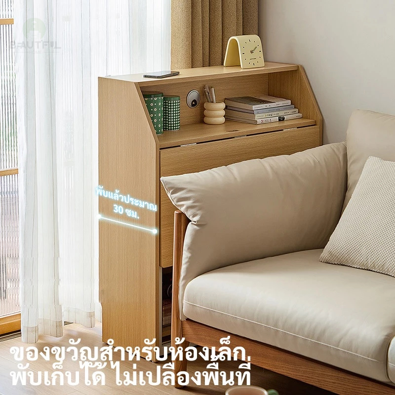 【ผลิตภัณฑ์ใหม่】โต๊ะคอมพิวเตอร์พับได้ โต๊ะทำงาน โต๊ะเขียนหนังสือ สำหรับใช้ที่บ้านสำหรับนักเรียน ห้องนั่งเล่น ห้องนอน - รูปที่ 2