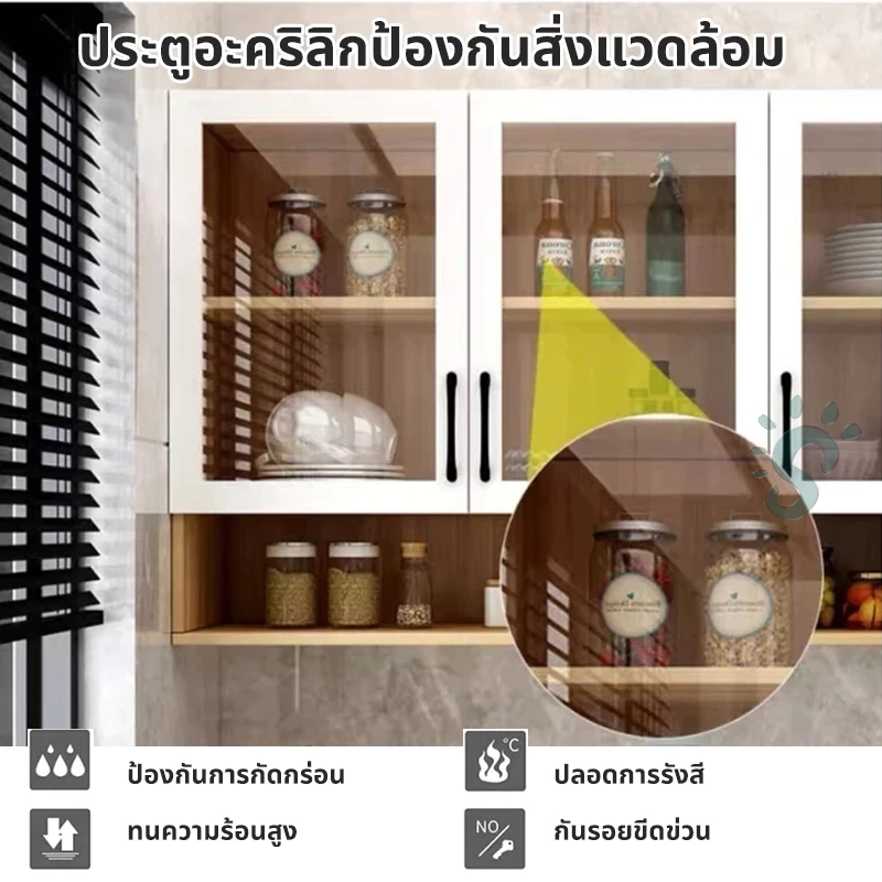 ตู้ครัวแขวนผนัง ตู้เก็บของติดผนัง เก็บของในครัว อเนกประสงค์ รับน้ำหนักได้เยอะ - รูปที่ 3