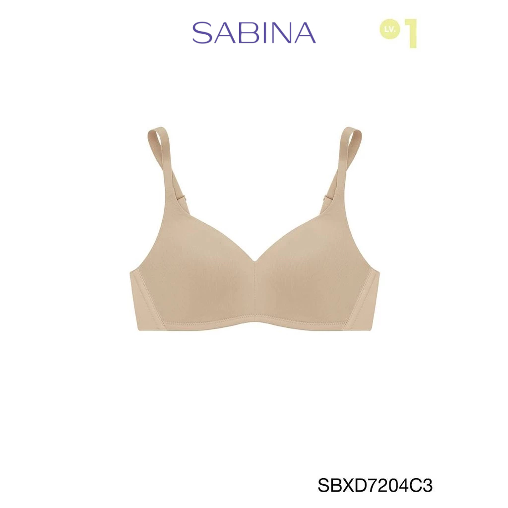 [Online Exclusive]  Sabina Perfect Bra Level 1 เสื้อชั้นใน ไร้ตะเข็บ ไร้โครง รหัส SBXD7204C3 - สีเนื้อเข้ม