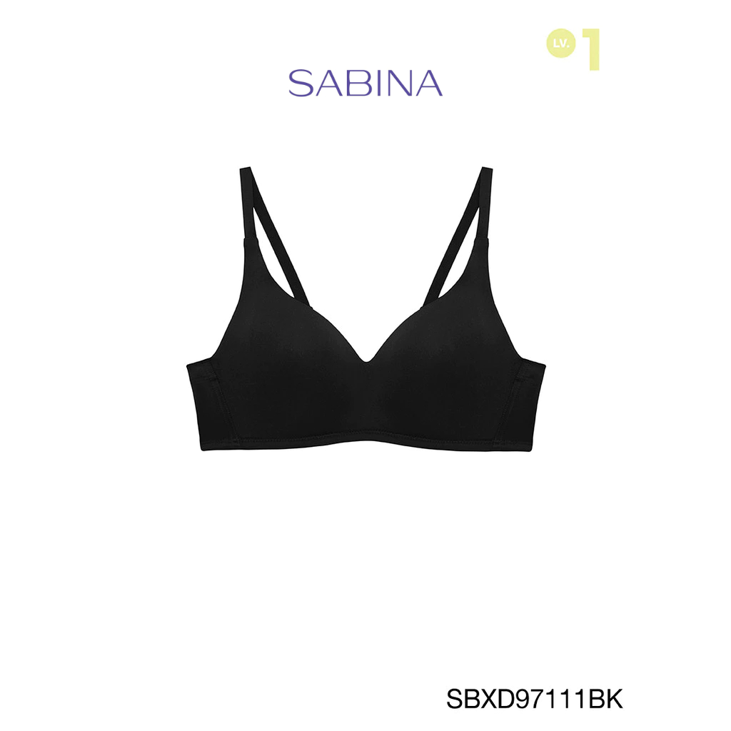 Sabina Perfect Bra Level 1 เสื้อชั้นใน  ไร้โครง รหัส SBXD97111BK - สีดำ