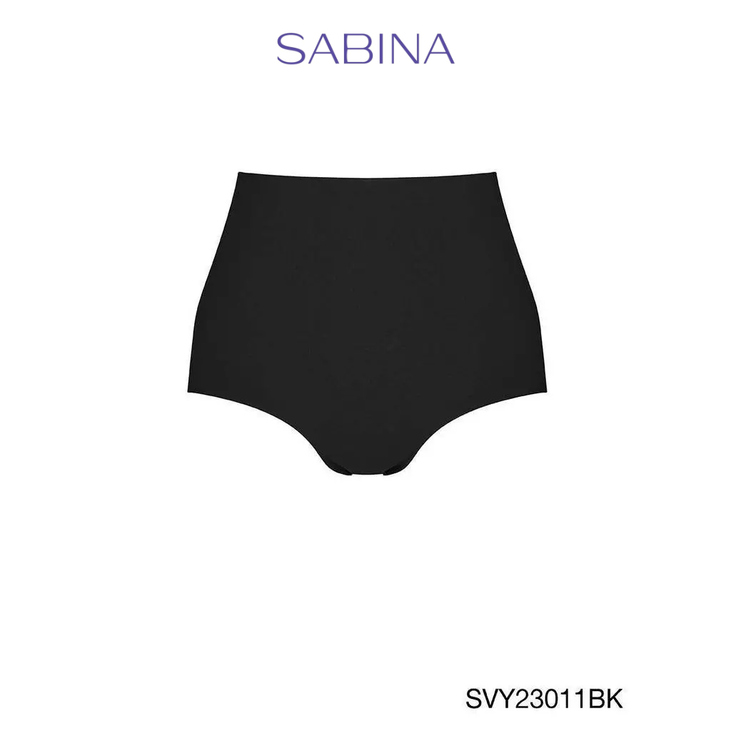 Sabina Shapewear Wear and Go Seamless กางเกงในกระชับสัดส่วนเอวสูงปานกลาง Light Support รหัส SVY23011BK - สีดำ