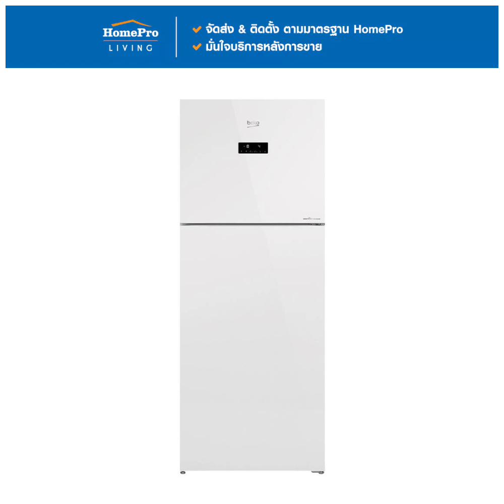 BEKO ตู้เย็น 2 ประตู RDNT470E10VZJHFGW 14.6 คิว กระจกขาว จัดส่งโดย HomePro