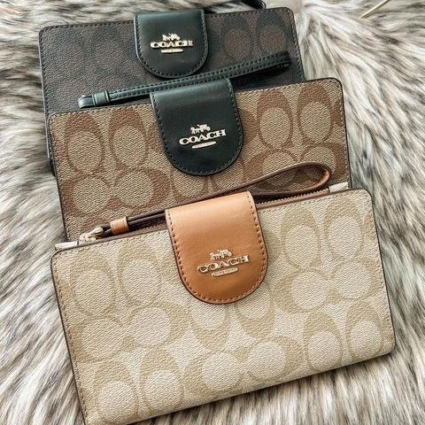 Tech Wallet In Colorblock  C2874 กระเป๋าสตางค์ทรงยาว ผู้หญิง กระเป๋าสตางค์ Y66U31E9