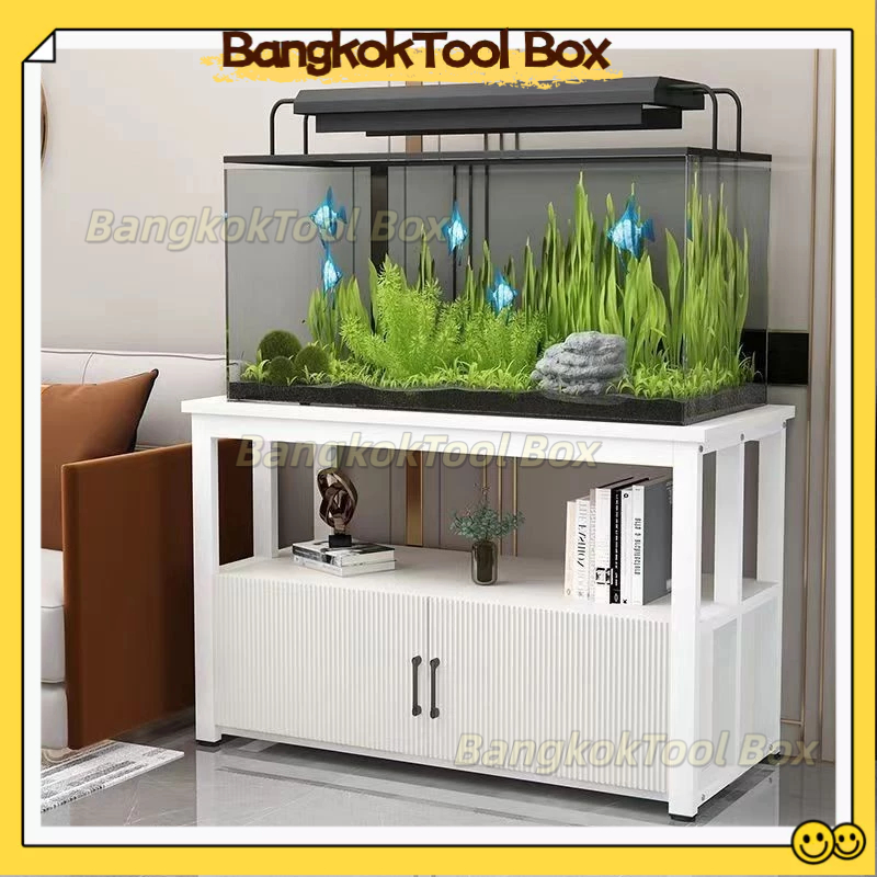 👑👑Bang-ชั้นวางตู้ปลาแบบตั้งพื้น เหล็กดัด ทนทาน สำหรับใช้ในบ้านในห้องนั่งเล่น ตู้เก็บของเรียบง่ายและมีสไตล์