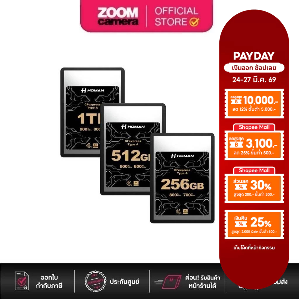 HOMAN CFexpress Card Type-A (ประกันศูนย์)
