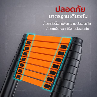 บันไดพับได้ บันไดอลูมิเนียม บันไดแบบยืดหดได้ พกพาได้สะดวก 1500KG ยืดหดและพับเก็บง่าย บันไดพับได้หลายฟังก์ชัน