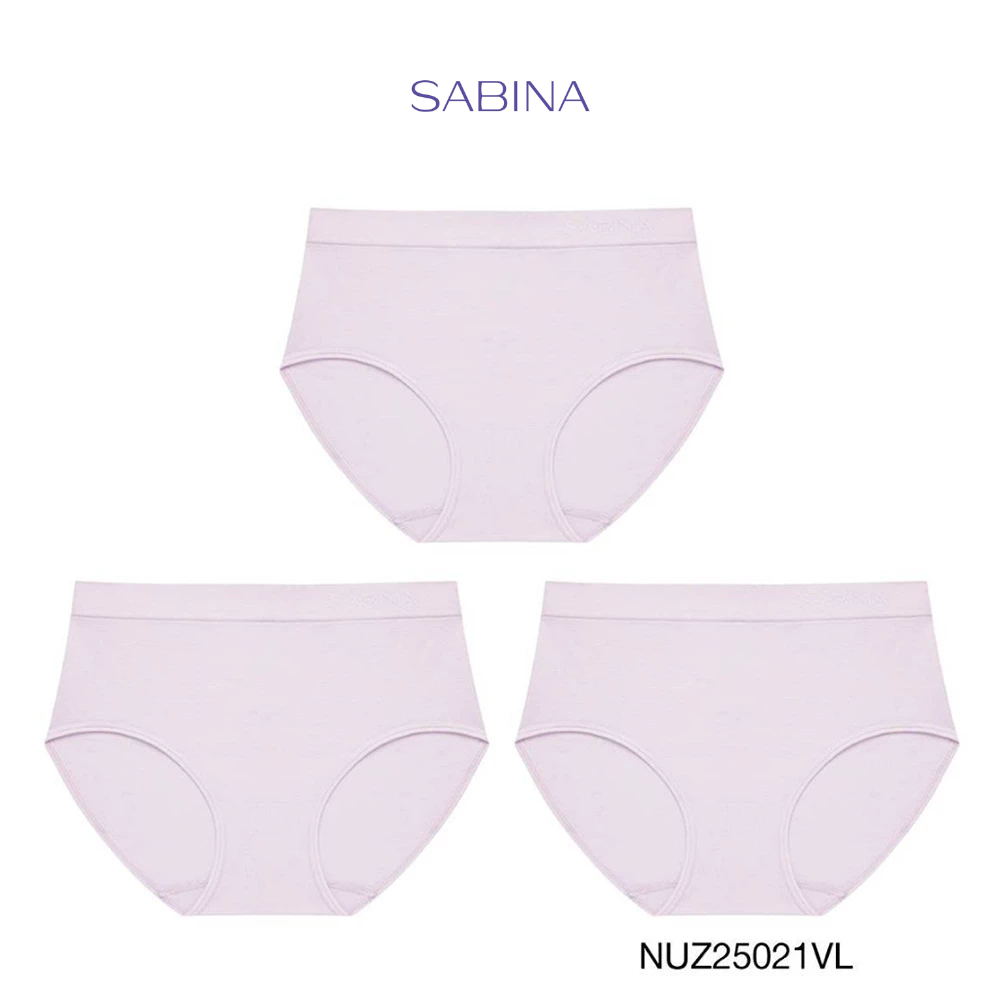 [Online Exclusive] (Set 3 ชิ้น) Sabina Panty Zone Seamless Series กางเกงในทรงเอวสูงปานกลาง รหัส NUZ25021VL สีม่วงอ่อน