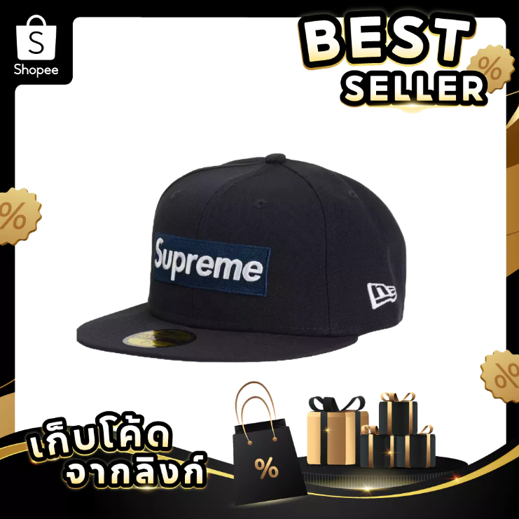 (แท้ 100%）Supreme MLB Teams New York Logo New Era 59Fifty Fitted Cap