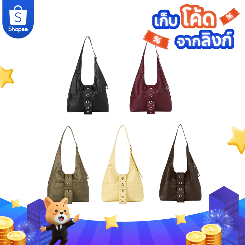 Hieta  Masha Bag (Black / Brown / Cherry Red / Lemon Yellow / Olive Green)