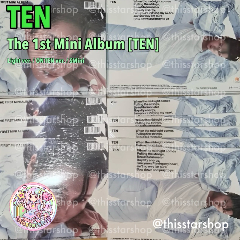 TEN อัลบั้มน้องเตนล์ The 1st Mini Album [TEN] (Light ver. / ON TEN ver. / SMini) WayV NCT