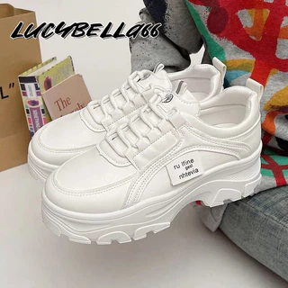 LucyBella รองเท้าผ้าใบผู้หญิง PU ระบายอากาศได้ ด้านล่างนุ่ม 3 สีให้เลือก รองเท้าผ้าใบ 1205