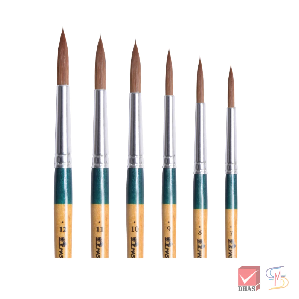 Master Art พู่กัน พู่กันสีน้ำ ชนิดกลม รุ่นจิตรกรน้อย เบอร์ 7-12 จำนวน 1 ด้าม