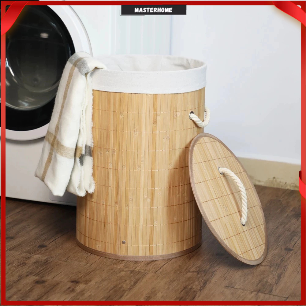 ตะกร้าซักผ้า ตะกร้าเก็บของ ตะกร้าไม้ไผ่ พร้อมฝาปิด ความจุขนาดใหญ่ 60L 4.9 55 รีวิว ขายแล้ว 257 ชิ้น ราย