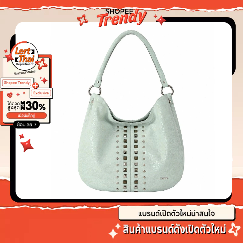 (ของแท้ 💯% ) Hieta Kaya bag （ Black / Apple Mint ）