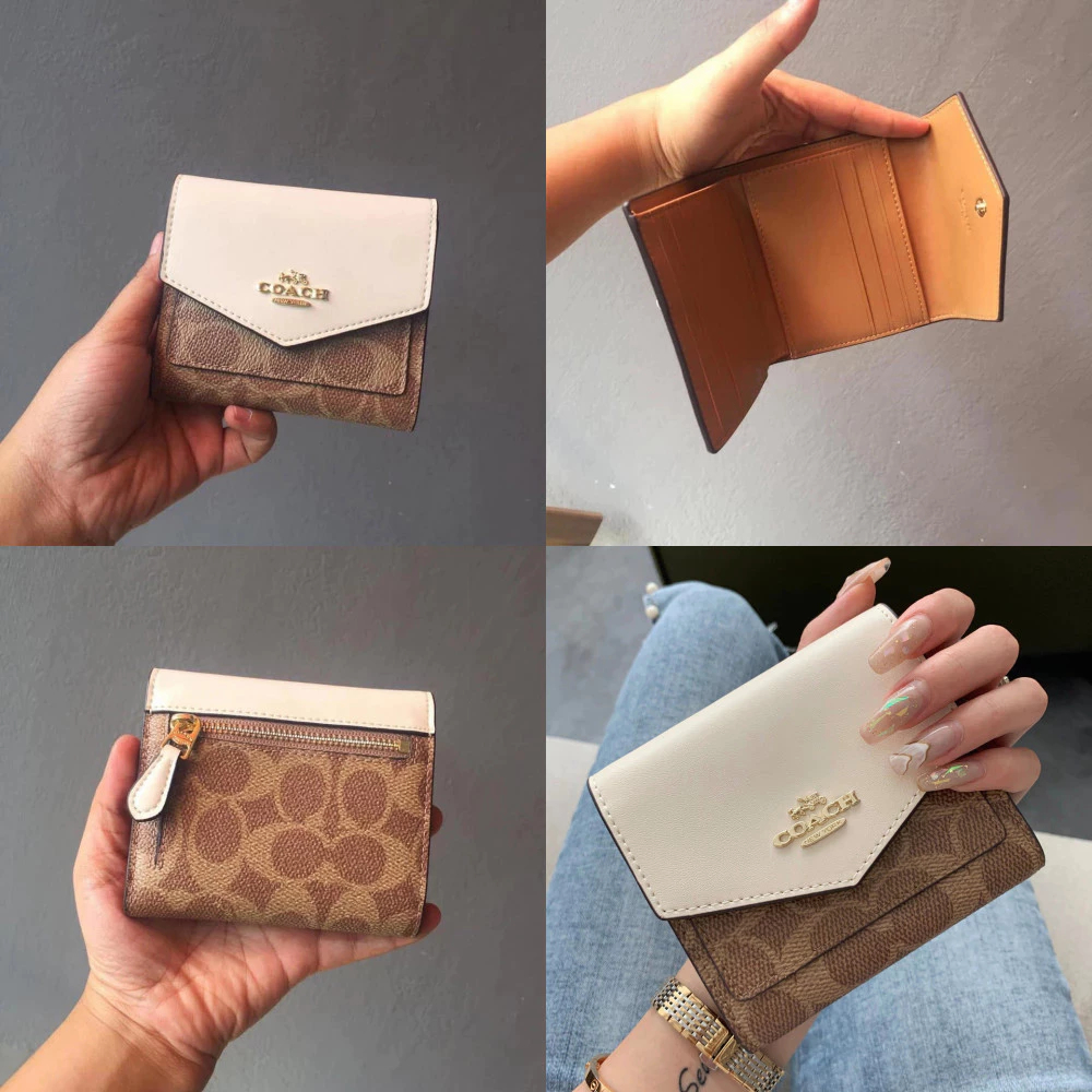 Women Wallet กระเป๋าสตางค์ ผู้หญิง กระเป๋าใส่เหรียญ สามพับ ดีไซน์สีสันสดใส 31548 JC8O5A3CH