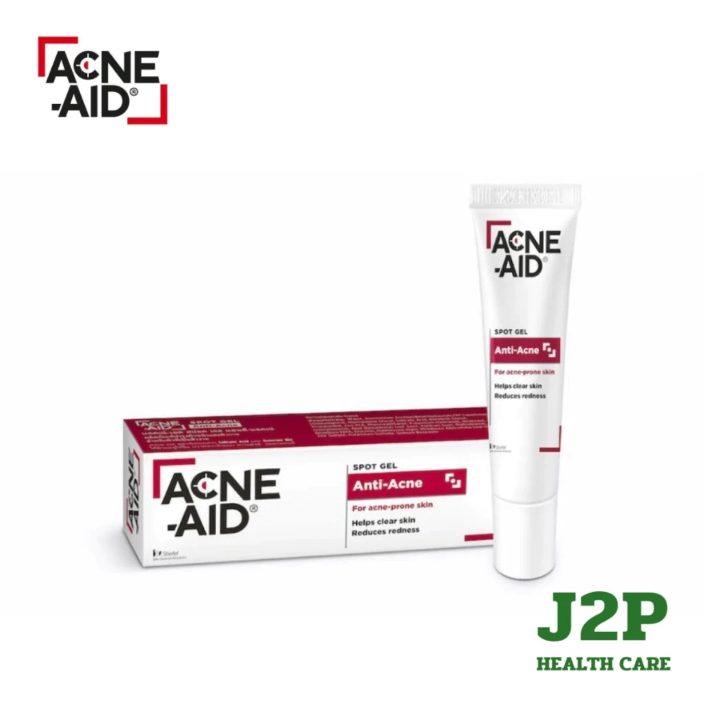 ACNE-AID SPOT GEL ANTI-ACNE 10G เจลแต้มสิว สำหรับสิวอุดตัน สิวอักเสบ ลดอาการบวมแดง สมานแผลจากการเกิดสิว