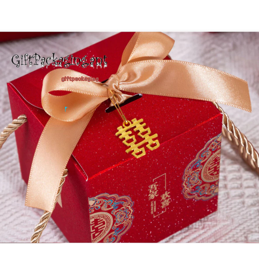 giftpackaging🍬กล่องของขวัญ กล่องใส่ของตรุษจีน กล่องกระดาษพิมพ์ลายมงคลอักษรจีน พร้อมส่งในไทย - รูปที่ 5