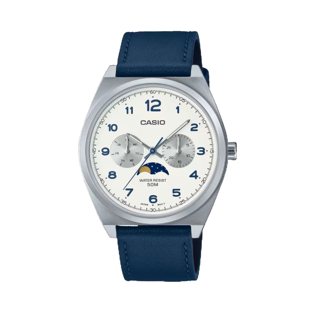 Casio นาฬิกาข้อมือผู้ชาย รุ่น MTP-M300L-7AVDF Moonphase Men's Watch Quartz