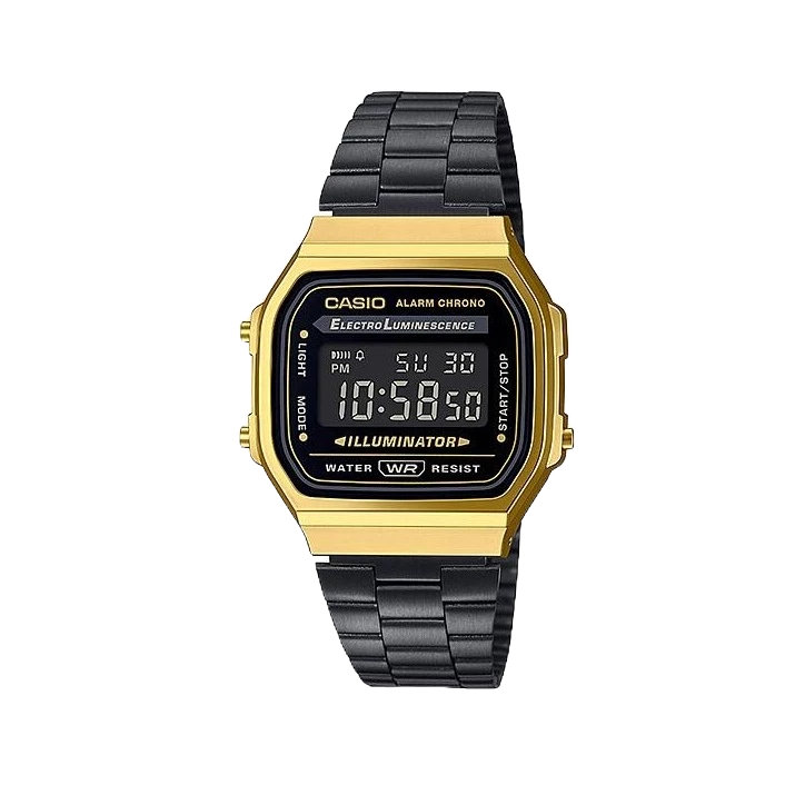 Casio นาฬิกาข้อมือ Unisex รุ่น A168WEGB-1BDF Watch Quartz ( ระบบถ่าน )