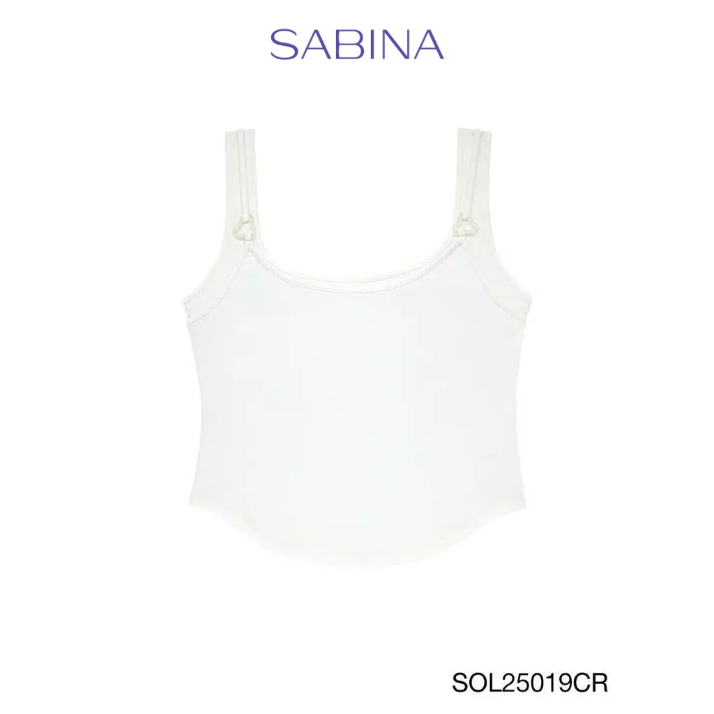 PIPATCHARA x SABINA เสื้อกล้าม รหัส SOL25019CR - สีขาว