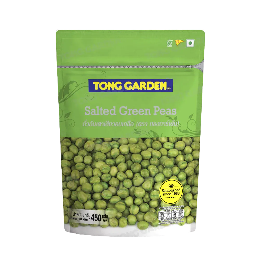 Tonggarden ถั่วลันเตาเขียวอบเกลือ 450 กรัม