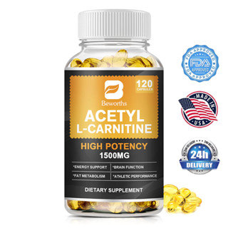 Beworths Acetyl L-Carnitine Capsule 1500mg การสนับสนุนพลังงา…