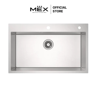 MEX รุ่น SQ82-MF อ่างล้างจาน 1 หลุม ขนาดอ่าง 82 x 51 ซม. สเตนเลส สตีล AISI 304