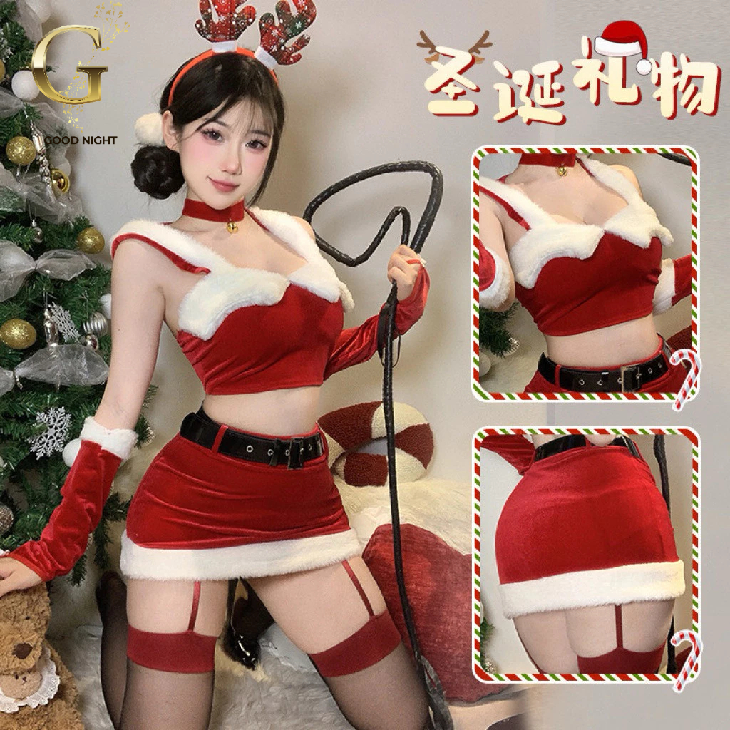 ชุดแซนตี้ ชุดคริสต์มาสต์ ชุดคอสเพลย์ รุ่น Z302 (Ya) 🏆เกรดพรีเมี่ยมแท้ Good night888