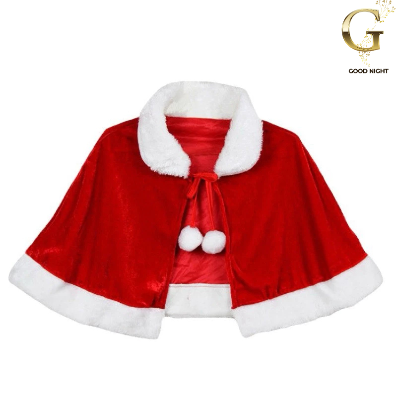 ผ้าคลุมไหล่คริสมาสต์ ชุดแซนตี้ รุ่น Z8889 (Ya) คลุมตุ้ม🏆เกรดพรีเมี่ยมแท้ Good night888