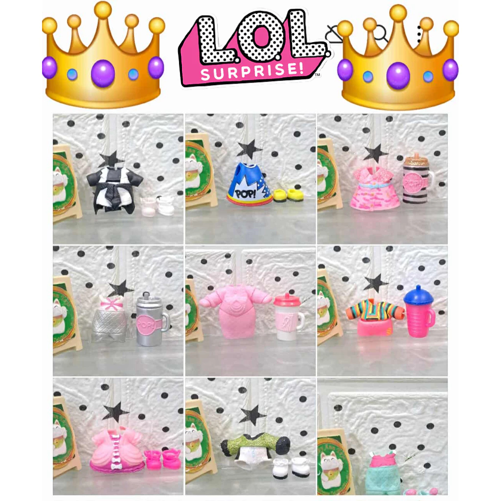 Lot6. ชุดLOLขนาด8เซน/วิกLOL/ของเล่น  LOL Surpriseมือสองของแท้ 💯คะ  (กรุณาเลือกคะ)