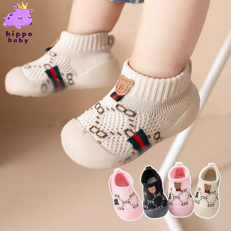 【Hippobaby】รองเท้าเด็ก6เดือน-2ขวบ หัดเดินสวมง่ายกระชับไม่หลุด มีของพร้อมส่งในไทย❤️