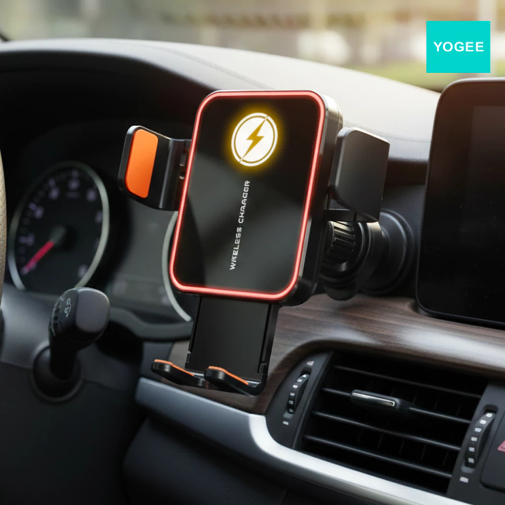 YOGEE YG-SD15 ที่ยึดโทรศัพท์ในรถยนต์ Wireless Charger Fast Charge ที่วางมือถือในรถ  หมุนได้ 360°