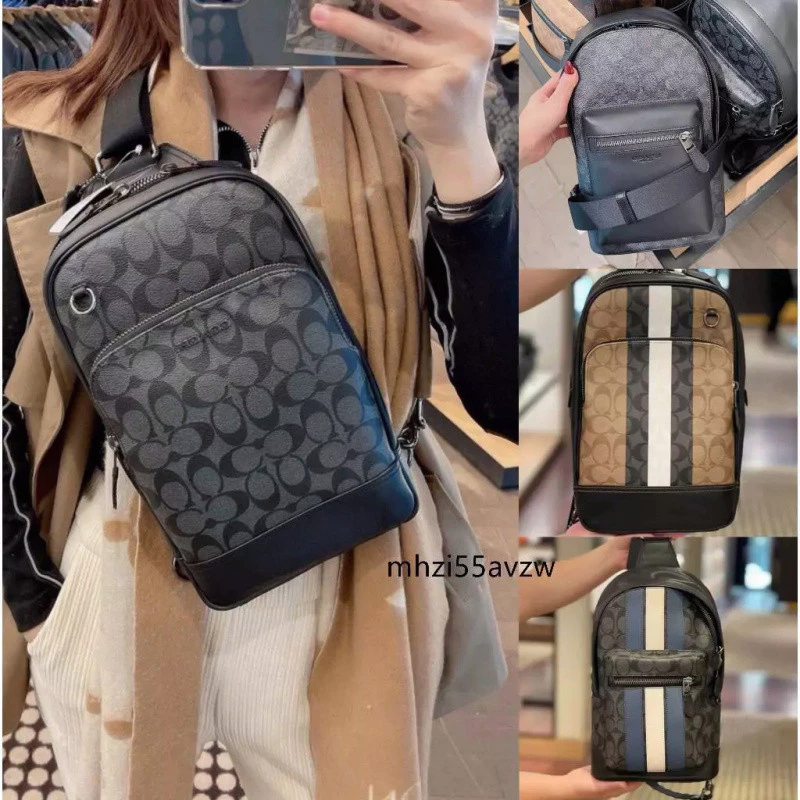 Pack 2853 2999 2540 3180 กระเป๋าสะพายข้าง กระเป๋าผู้ชาย กระเป๋าหน้าอก หนังแท้