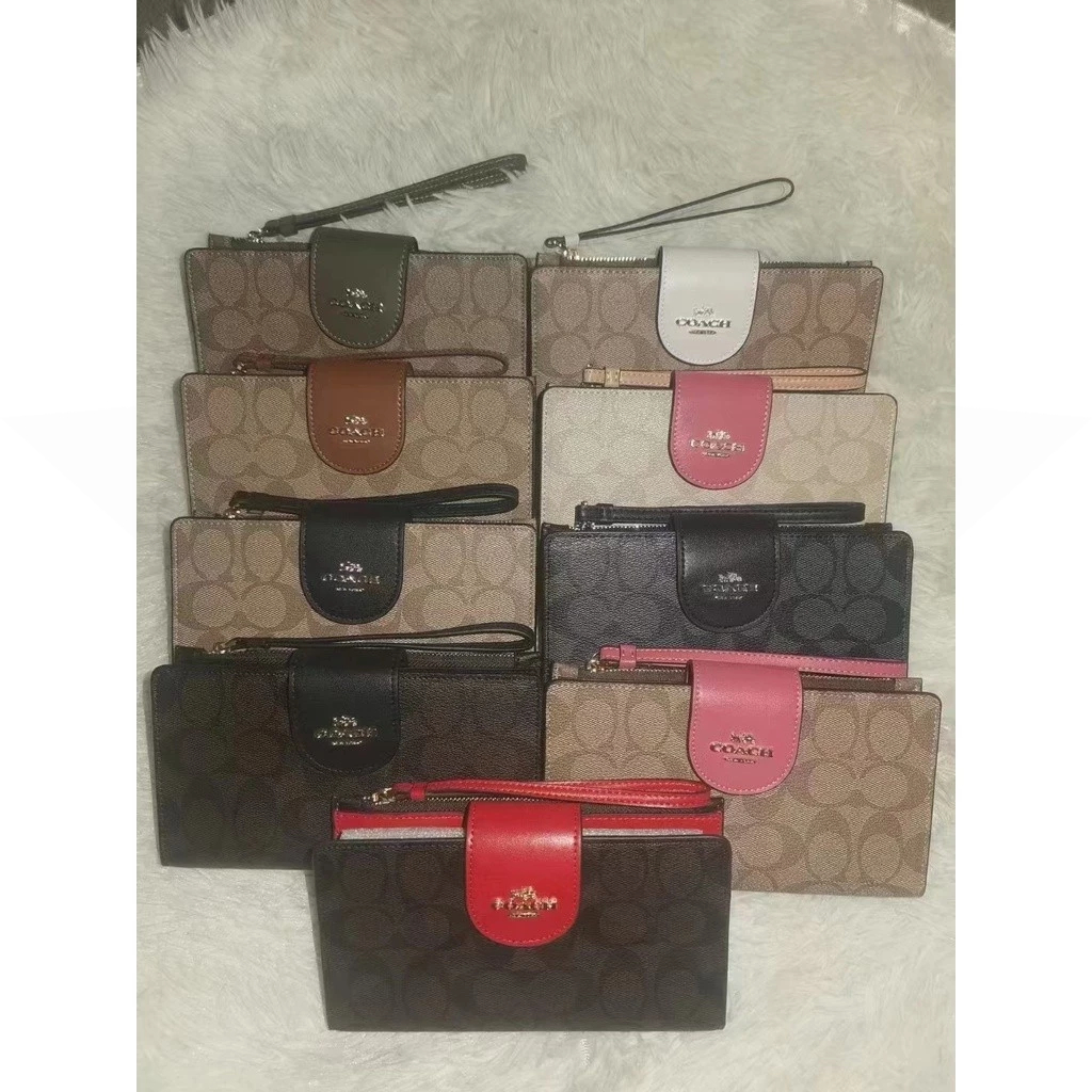 Tech Wallet In Colorblock C2874 กระเป๋าผู้หญิง ผู้หญิง แฟชั่น คลาสสิก wrist ซิป กระเป๋าสตางค์ U14R35