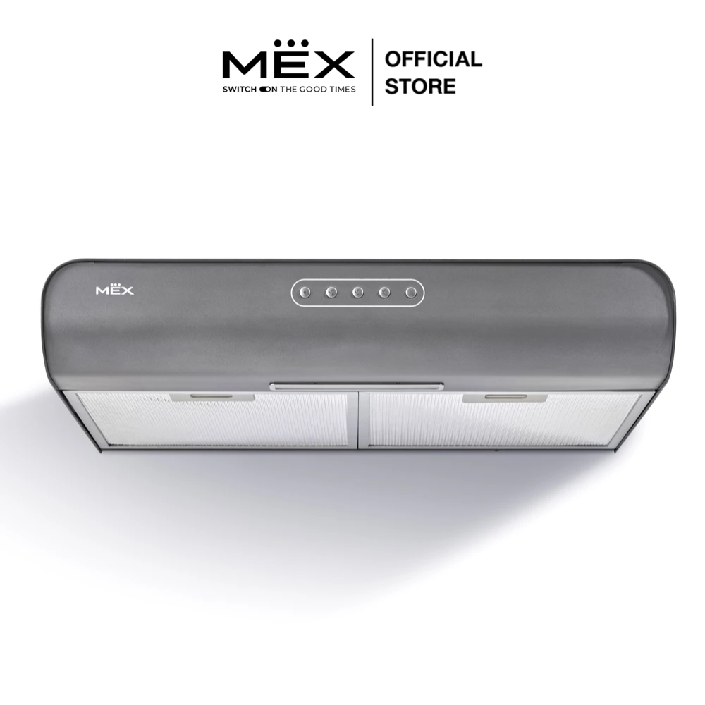 MEX รุ่น TUBE66 เครื่องดูดควันสเตนเลส สตีล ขนาด 60 ซม. สีเทาเมทาลิค - Dark Metalic Grey (สามารถใช้ระบบหมุนเวียนภายในได้)