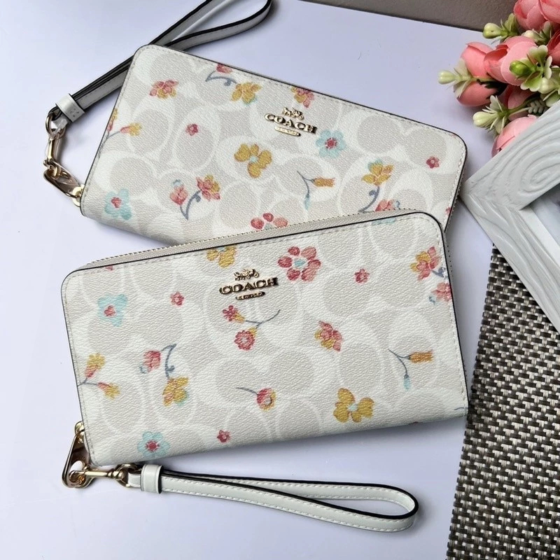 Long Zip Around Wallet C8695 กระเป๋าสตางค์สุภาพสตรี ผู้หญิง กระเป๋าสตางค์ซิปยาวรอบผ้าใบซิกเนเจอร์ Z7