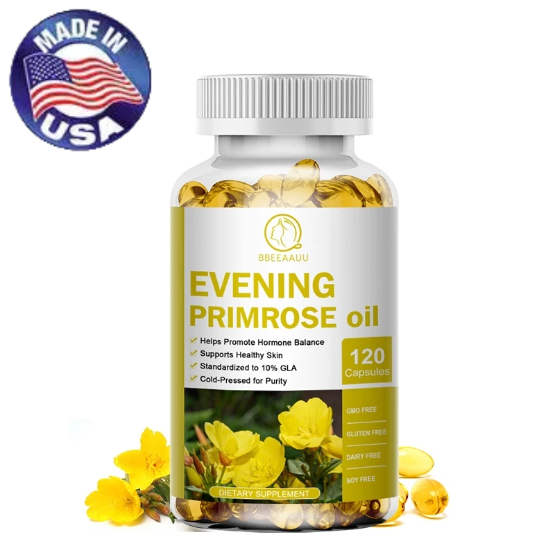 Evening Primrose Oil-400mg, นอีฟนิง พริมโรส น้ํามันอีฟนิ่งพริมโรส รักษาสุขภาพผิว ส่งเสริมสมดุลฮอร