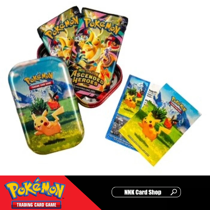[พร้อมส่ง/ส่งด่วน] [Pokemon EN] x1กล่องเหล็ก(Tin) ME : MEGA Evolution Ascended Heroes Mini Tins