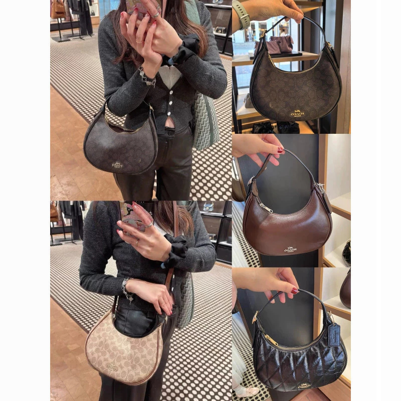 Shoulder Bag CDX17 กระเป๋าสะพายไหล่ กระเป๋าผู้หญิง ทรงครึ่งวงกลม เปิดปิดซิป มีสายยาว กระเป๋า V7W99UI53