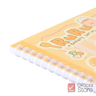 Elephant สมุดโน๊ต สมุดสันห่วงพลาสติก Mellow Ring 70G 50S หมีรูรุ คละสี จำนวน 1 เล่ม
