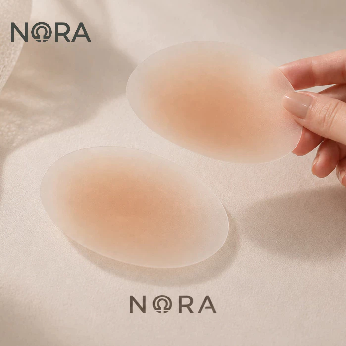 NORA จุกปิดหัวนม ขอบบาง 0.03 ซม. กาวอ่อนโยน ติดแน่น กันน้ำ กันเหงื่อ ไม่ม้วนขอบ ใช้ซ้ำได้