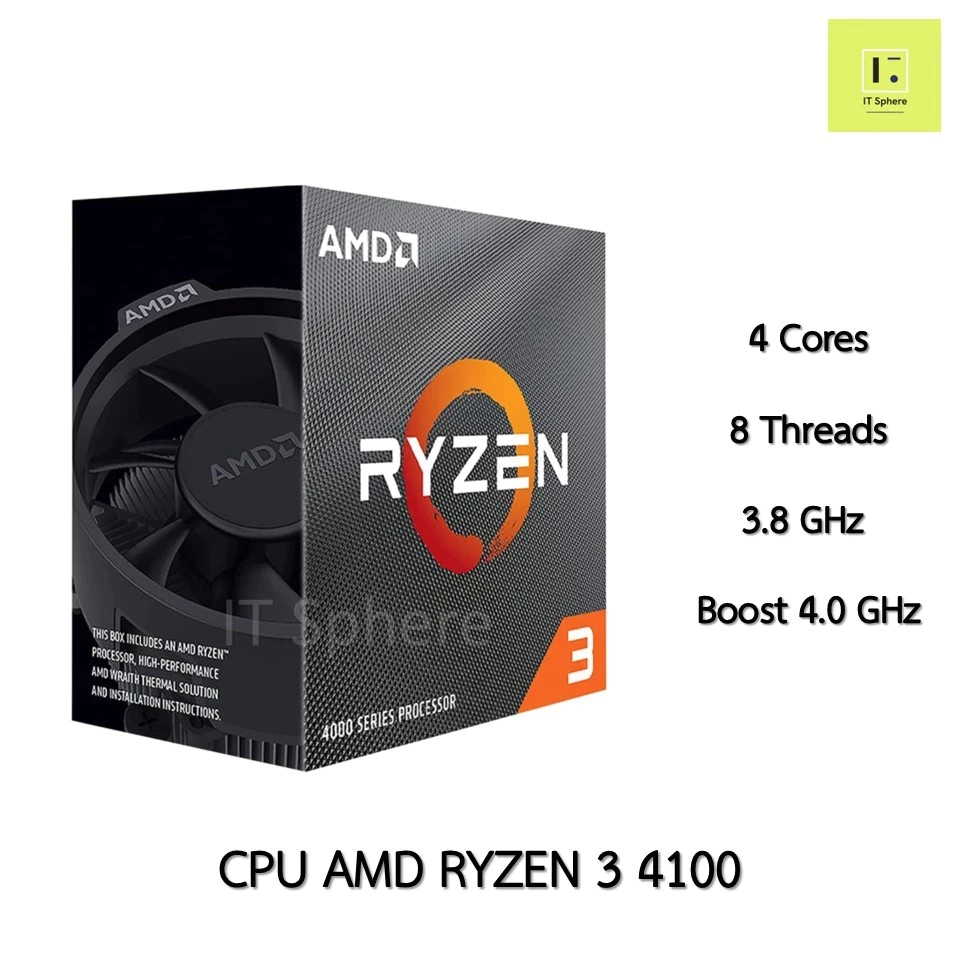 CPU AMD R3 4100 AM4 Ryzen 3 Ryzen3 ซีพียู เอเอ็มดี R 3 4000 series processor 4000series Ryzen 3 4100