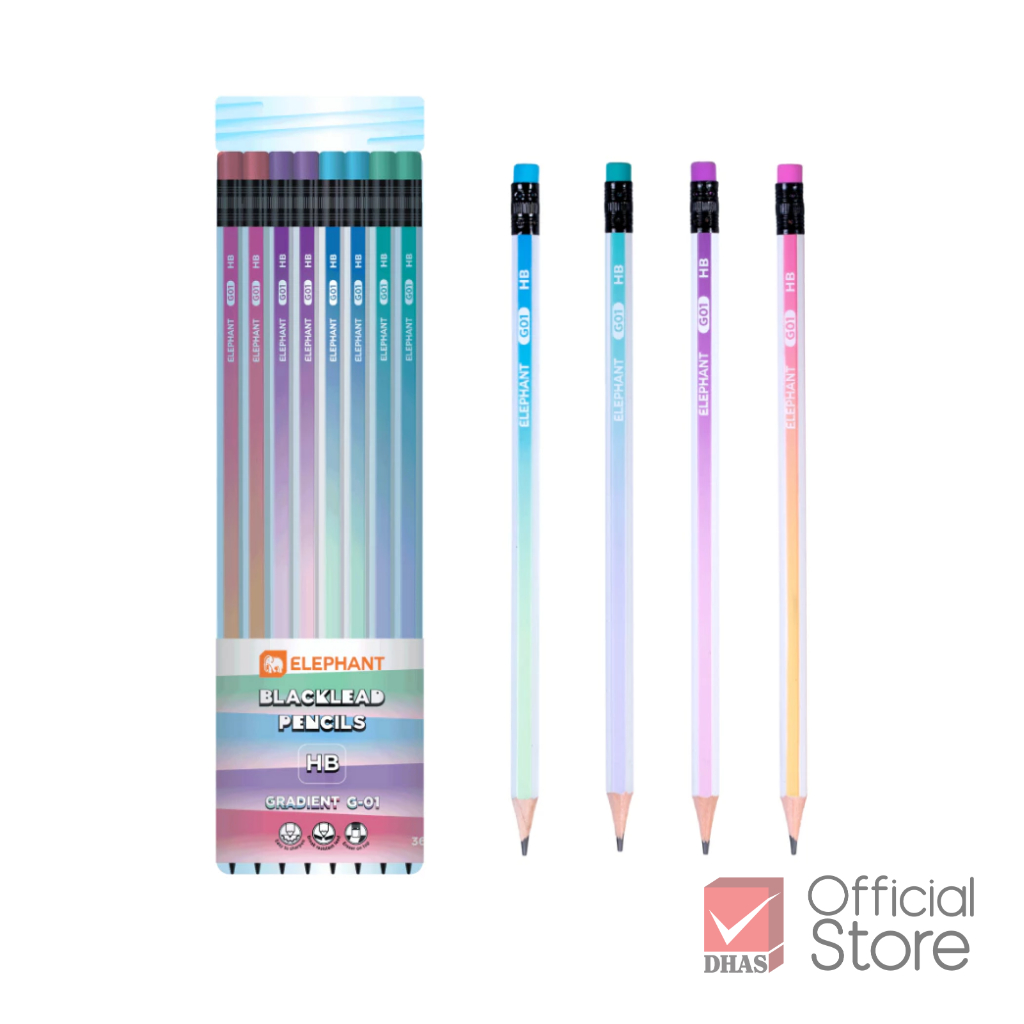 Elephant ดินสอ ดินสอดำ HB No.G-01 จำนวน 36 แท่ง - รูปที่ 4