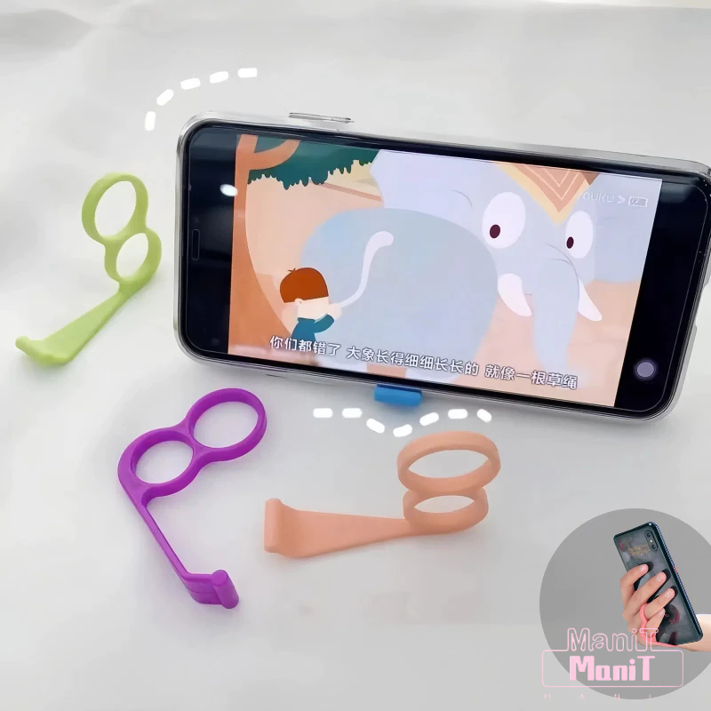 ส่งเร็วจากไทย🚚โทรศัพท์มือถือ แหวนนิ้ว เลือกสีได้ พลาสติก สร้างสรรค์ แบบพกพา ขาตั้งโทรศัพท์มือถือ Phone Grip