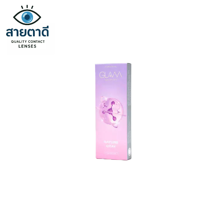 GLAM Nature Gray Contact Lens รายเดือน คอนแทคเลนส์สี แกลม คอนแทคเลนส์ จำนวน/กล่อง 2 ชิ้น