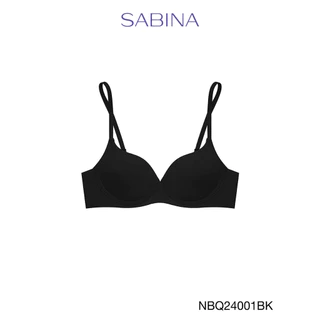 [Online Exclusive] Sabina Twenty Five Level 2 เสื้อชั้นใน ไร้ตะเข็บ มีโครง รหัส NBQ24001BK - สีดำ