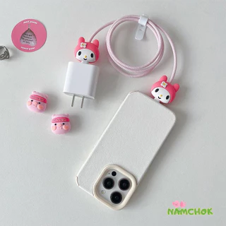 【NK】ปลอกหุ้มสายเคเบิลข้อมูลป้องกันการแตกหัก ปลอกหุ้มสายเคเบิลข้อมูลน่ารัก ปลอกหุ้มป้องกันตุ๊กตาการ์ตูน ใช้ได้ IP TYPE C