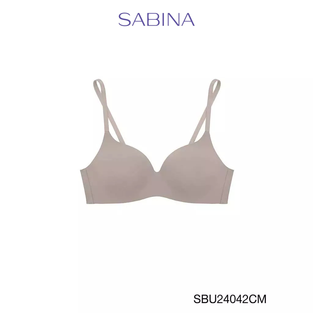 Sabina NEW BRALESS 2025 เสื้อชั้นในไร้ตะเข็บ ไร้โครง รหัส SBU24042CM - สีช็อคโกแลต