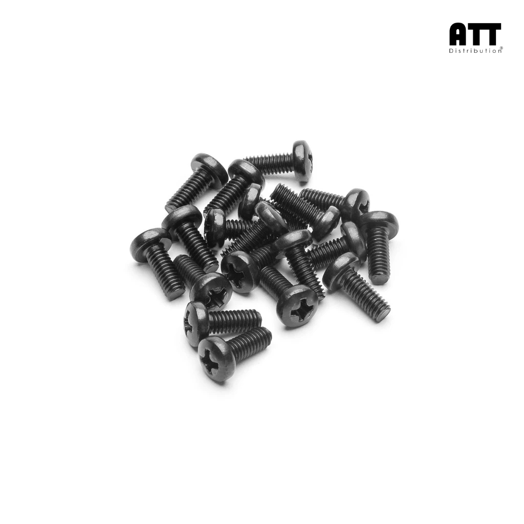 EK-Loop Phillips Head Screw Set M4x10mm - Black (20pcs)